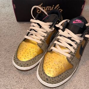 Nike Metallic Gold and Black Sneakers